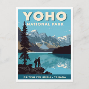 Yoho Nationalpark British Columbia Vintage Reise Postkarte