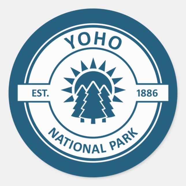 Yoho Nationalpark Runder Aufkleber (Vorderseite)