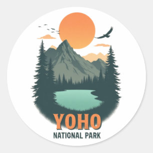 Yoho Nationalpark Vintag Runder Aufkleber