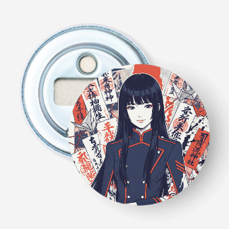 Yokai and protective talismans depicted in a Japan Flaschenöffner