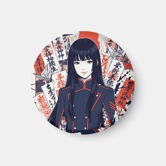 Yokai and protective talismans depicted in a Japan Magnet