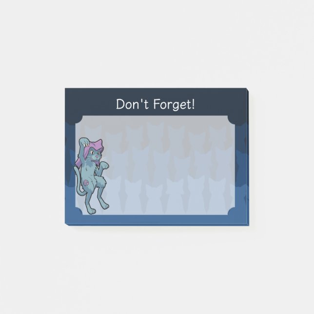 Yokai Bakeneko - Tanzkatze Post-it Klebezettel (Vorderseite)