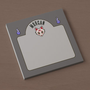 Yokai-Fuchs-Kitsune-Maske Post-it Klebezettel