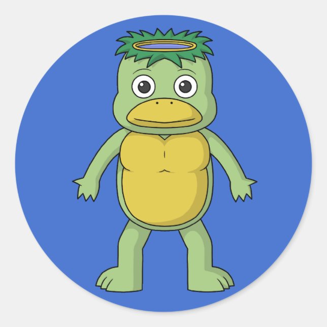 Yokai Kappa (Fluss Imp) Runder Aufkleber (Vorderseite)