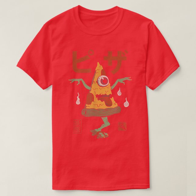 Yokai Pizza Vintage Style T-Shirt (Design vorne)