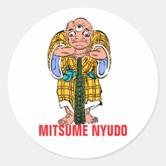 Yokai-Serie: Mitsume Nyudo Runder Aufkleber