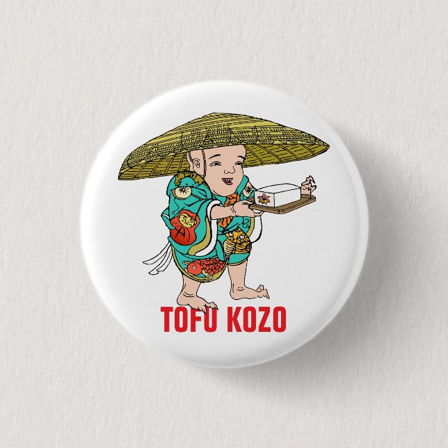 Yokai-Serie: Tofu Kozo Button (Vorderseite)