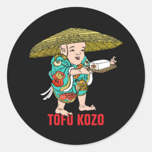 Yokai-Serie: Tofu Kozo Runder Aufkleber