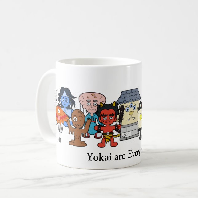 Yokai sind überall: Kundenspezifisches japanisches Tasse (Vorderseite Links)
