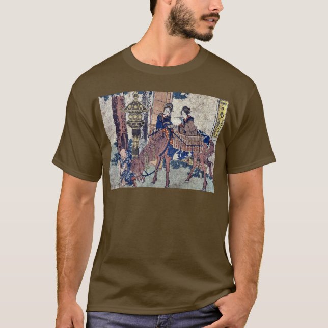 Yokkaichi durch Katsushika, Hokusai Ukiyoe T-Shirt (Vorderseite)