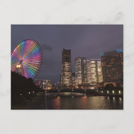 Yokohama in der Nacht, Japan Postkarte