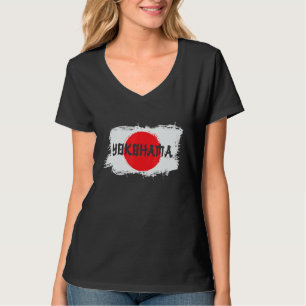 Yokohama Japan Japanische Flagge Japan Souvenir T-Shirt