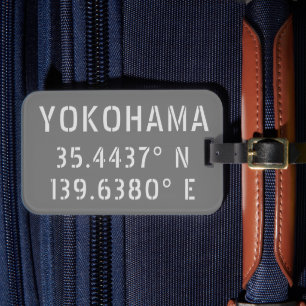 Yokohama Latitude & Longitude Gepäckanhänger