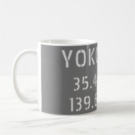 Yokohama Latitude & Longitude Kaffeetasse