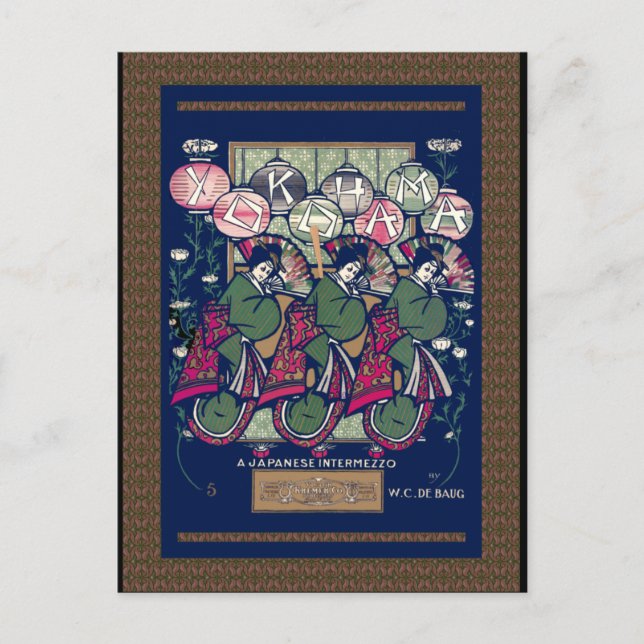 Yokohama Postkarte (Vorderseite)