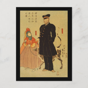 Yokohama torai Amerika Kaufmann Reise Bild Postkarte