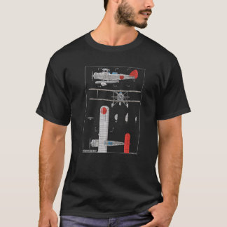 Yokosuka B4Y japanischer WW2-Doppeldecker Diagramm T-Shirt