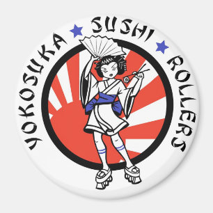 Yokosuka Sushi Roller Magnet