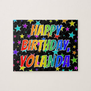 "YOLANDA" Vorname, Spaß "GLÜCKLICHER GEBURTSTAG" Puzzle