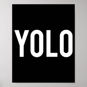 Yolo - Cooles neues Hip-Hop-Rap-Geschenk-Fun-Shirt Poster