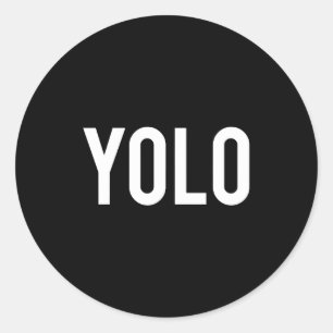 Yolo - Cooles neues Hip-Hop-Rap-Geschenk-Fun-Shirt Runder Aufkleber