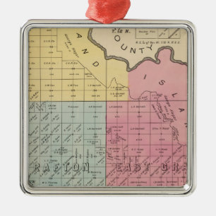 Yolo County 3 Silbernes Ornament