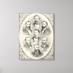 Yolo County lithographierte Porträts Leinwanddruck