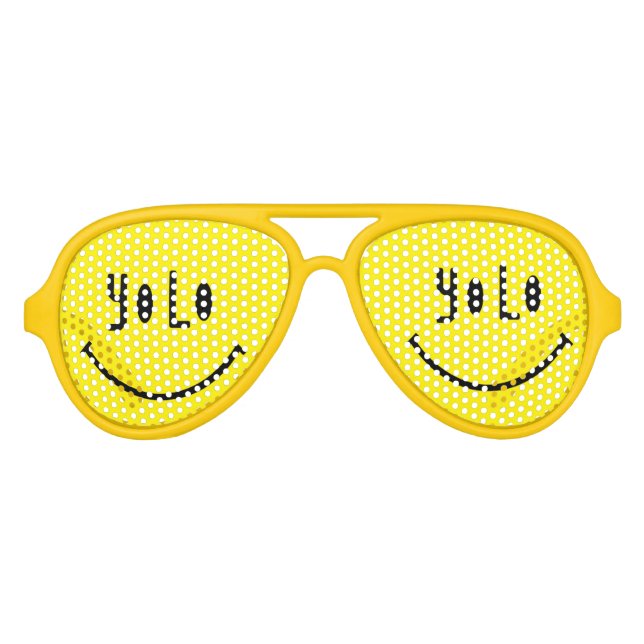 YOLO Funky Face Party Glasses Partybrille (Vorderseite)