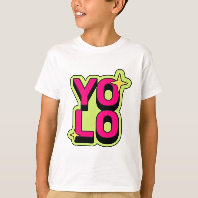 YOLO Funky Print T-Shirt (Vorderseite)