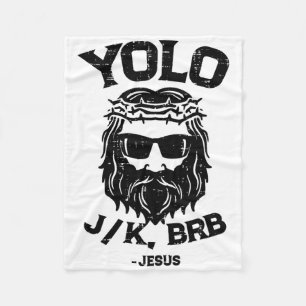 Yolo Jk Brb Jesus Lustiger Ostertag Auferstehung C Fleecedecke