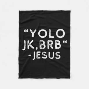 Yolo Jk Brb Jesus Lustiger Ostertag Bibel Vintage Fleecedecke