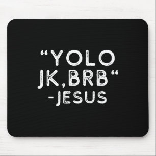 Yolo Jk Brb Jesus Lustiger Ostertag Bibel Vintage Mousepad