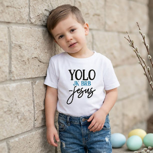 YOLO JK BRB Jesus Osterzeit T - Shirt für Kinder