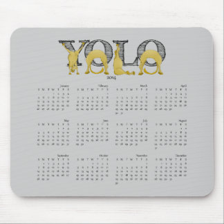 YOLO-Kalender für flexible Pferde 2014 Mousepad