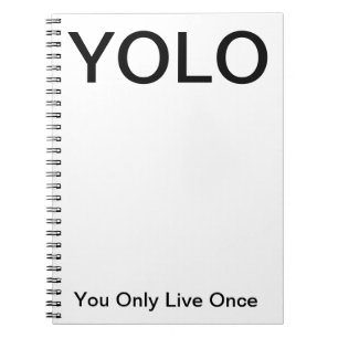 YOLO leben Sie nur einmal Notizbuch Notizblock
