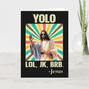 Yolo Lol Jk Brb Jesus Lustig Ostern Christen Aufer Karte