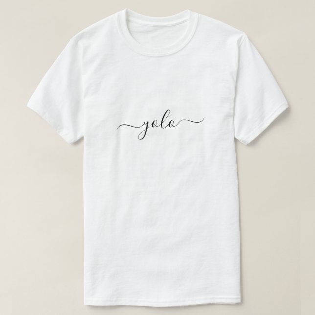 YOLO Minimalistisch T-Shirt (Design vorne)