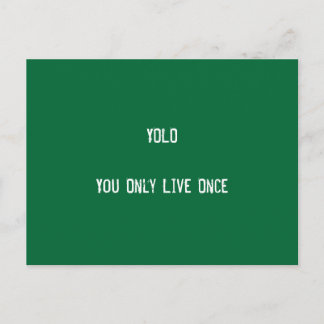 YOLO-Produktion Postkarte