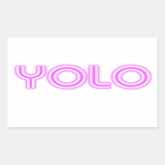 YOLO RECHTECKIGER AUFKLEBER