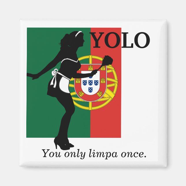 YOLO - Sie nur einmal hinken - Kühlschrankmagnet Magnet (Vorne)