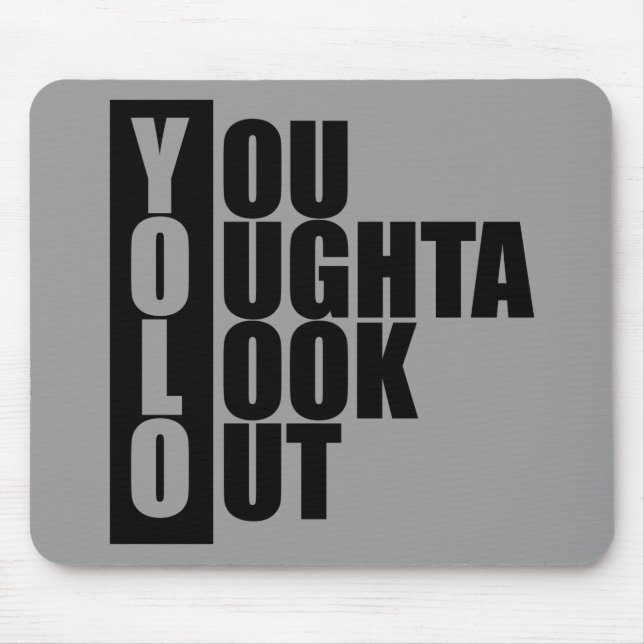 YOLO-Vertikale-Kasten Mousepad (Vorne)
