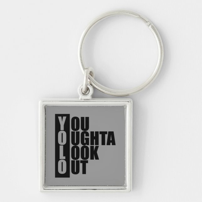 YOLO-Vertikale-Kasten Schlüsselanhänger (Vorne)