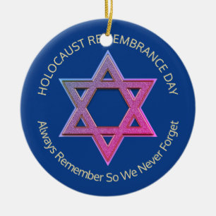 YOM HASHOAH Holocaust-Erinnerung Keramik Ornament