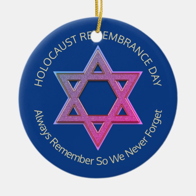YOM HASHOAH Holocaust-Erinnerung Keramik Ornament (Vorne)