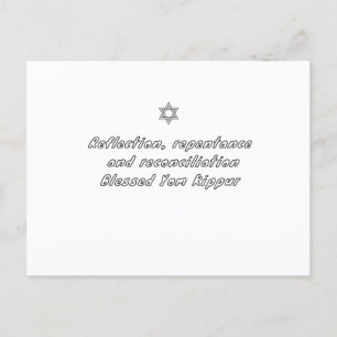 Yom Kippur Feiertagspostkarte