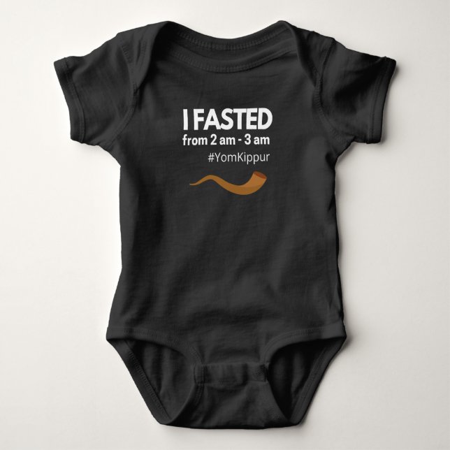 Yom Kippur Jewish Baby I Fasted Baby Strampler (Vorderseite)