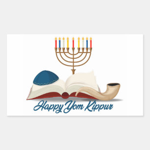Yom Kippur Rechteckiger Aufkleber