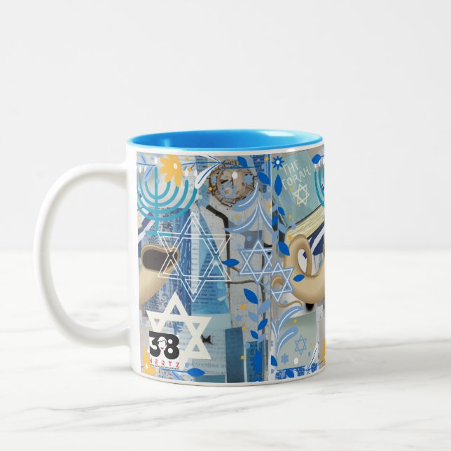 Yom Kippur Zweifarbige Tasse (Links)