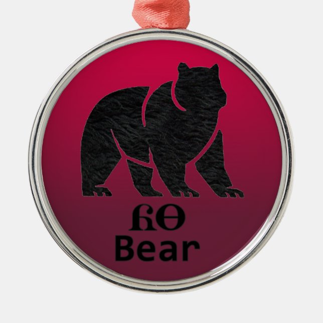 Yonah - Cherokee Bruder-Bärn-Verzierung Silbernes Ornament (Vorne)