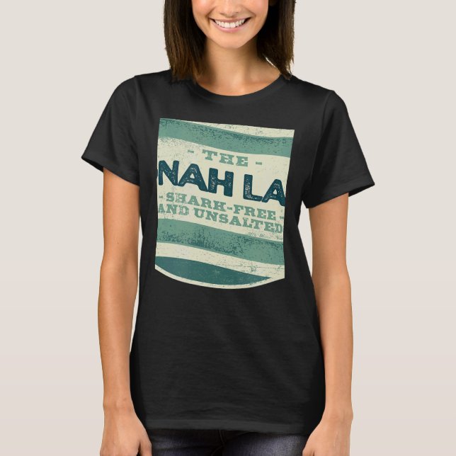 Yonah Lake Shark Free and Unsalted Camping Georgia T-Shirt (Vorderseite)